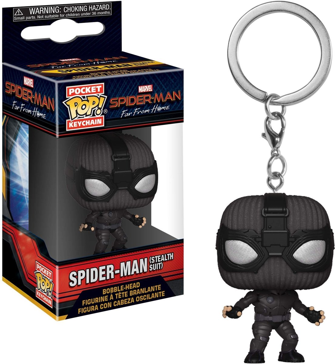Pop! Keychain: Marvel Spiderman Far From Home - Spiderman Stealth Suit FUNKO