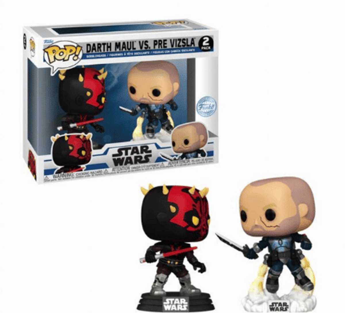 Pop Star Wars: Clone Wars - Darth Maul vs Pre Vizsla   Pop 2-Pack