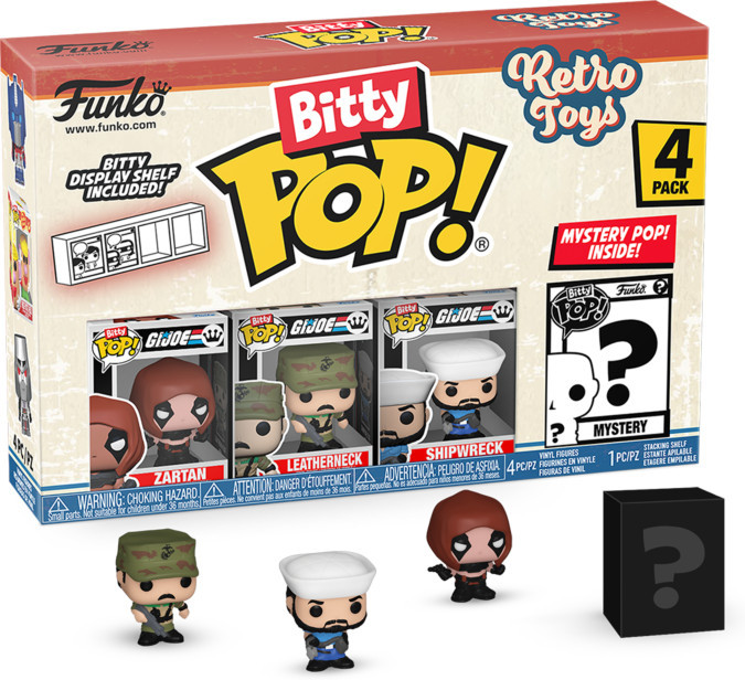 Retro Toys   Bitty Pop! 4-Pack: Zartan / Leatherneck / Shipwreck