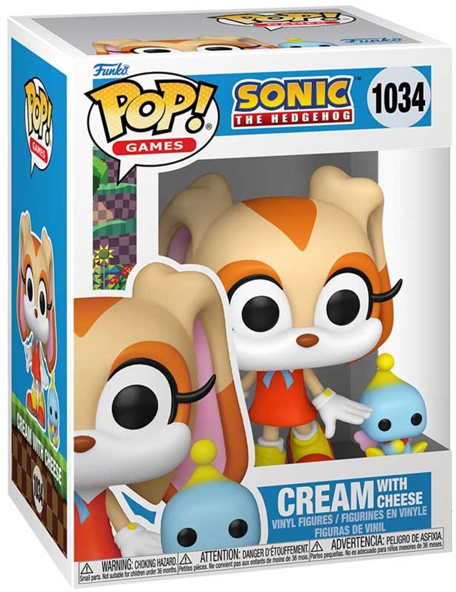 Sonic The Hedgehog Cream with Cheese vinylfiguur 1034   Pop! meerkleurig