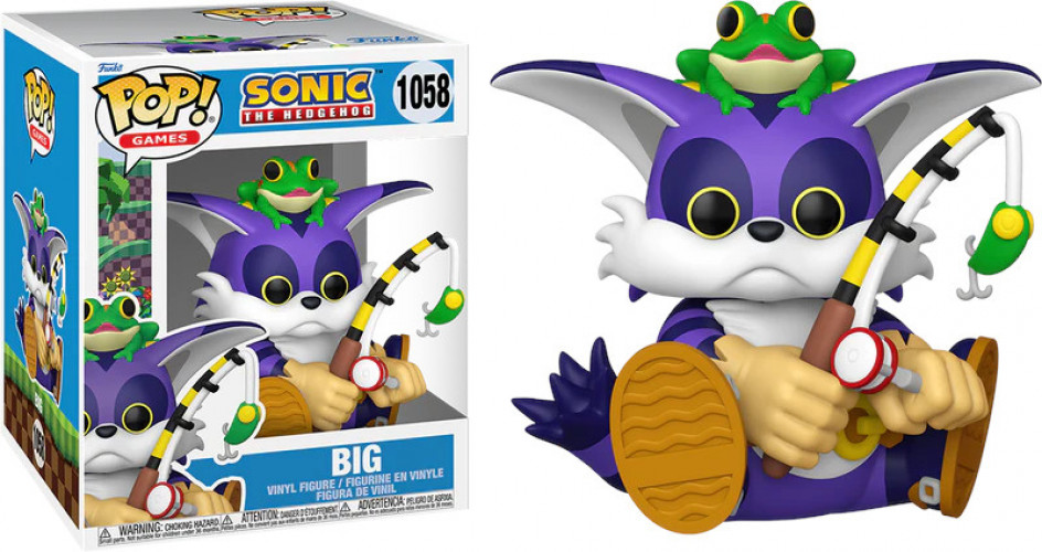 Sonic The Hedgehog   Pop Vinyl: Big The Cat with Froggy