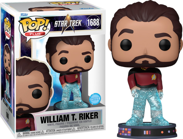 Star Trek Picard   Pop Vinyl: Transporting William T. Riker (Glitter)