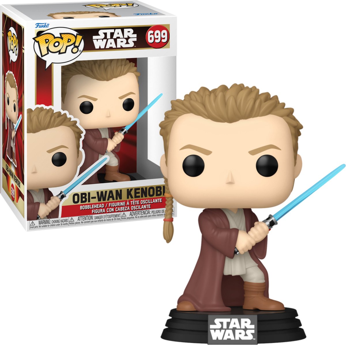 Star Wars Episode I – The Phantom Menace - Obi-Wan Kenobi vinyl figuur 699   Pop! meerkleurig