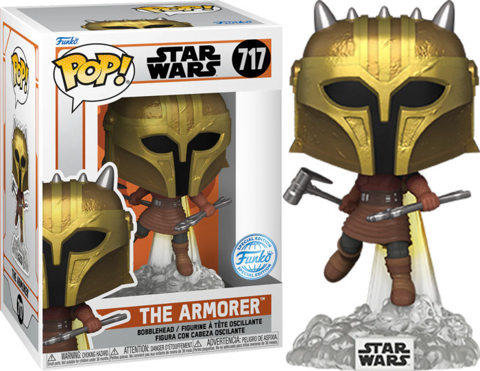 Star Wars The Mandalorian   Pop Vinyl: The Armorer (with Jetpack)