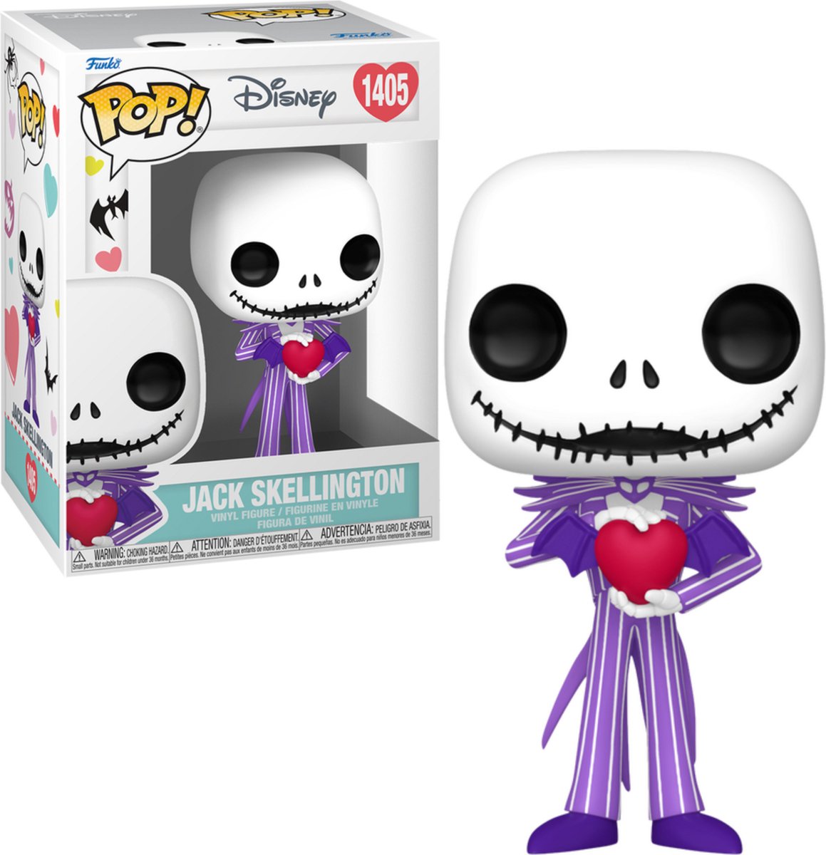 The Nightmare Before Christmas Jack Skellington (Valentine) vinylfiguur 1405 Unisex   Pop! - meerkleurig - Standard