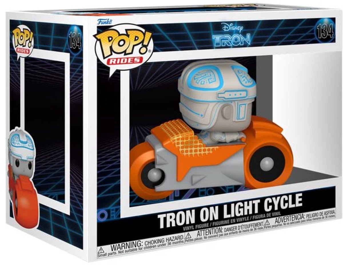Tron Tron with Cycle (Pop! Rides Deluxe) vinylfiguur 134 Unisex   Pop! - Neutraal - Standard