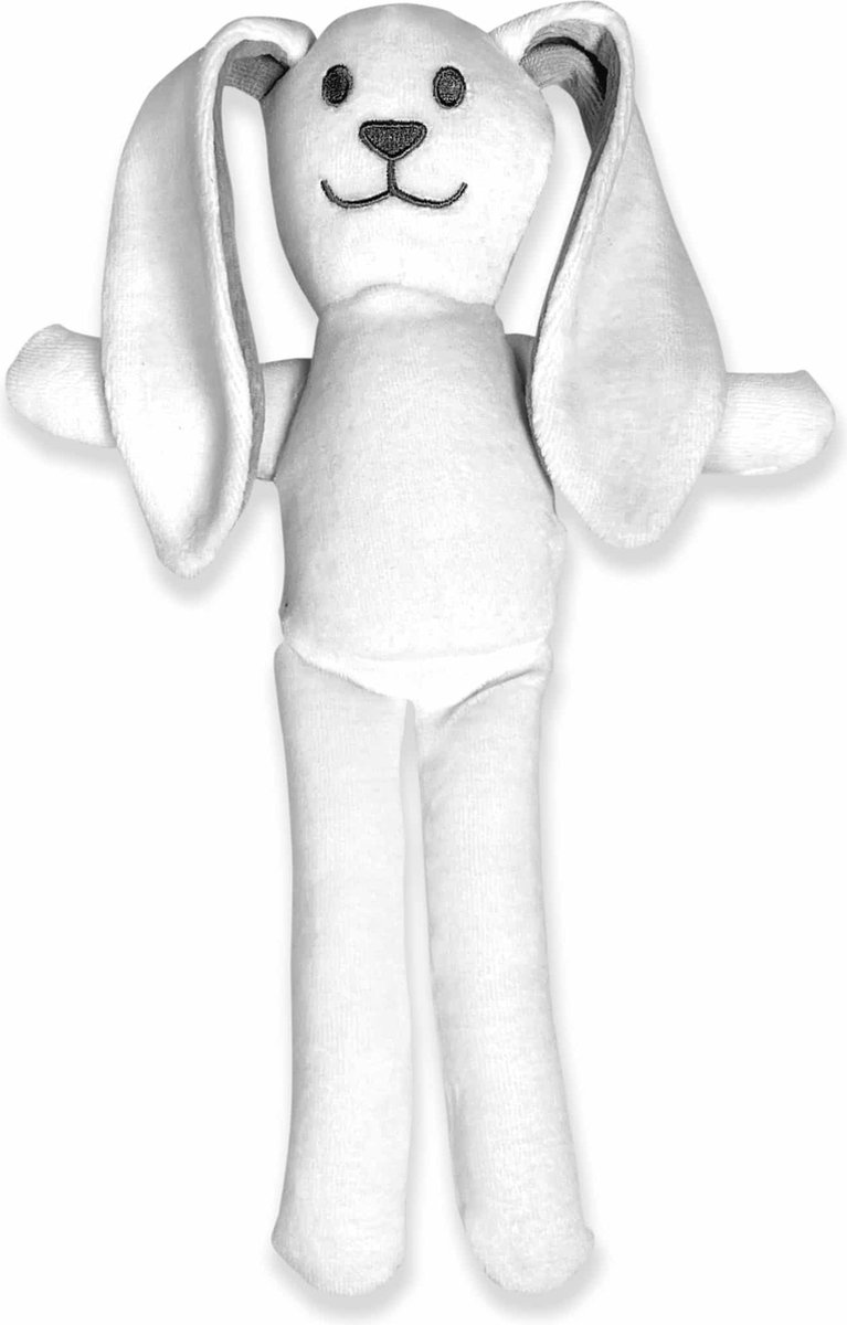 Knuffel Konijntje Kaya Wit met rammelgeluid Funnies