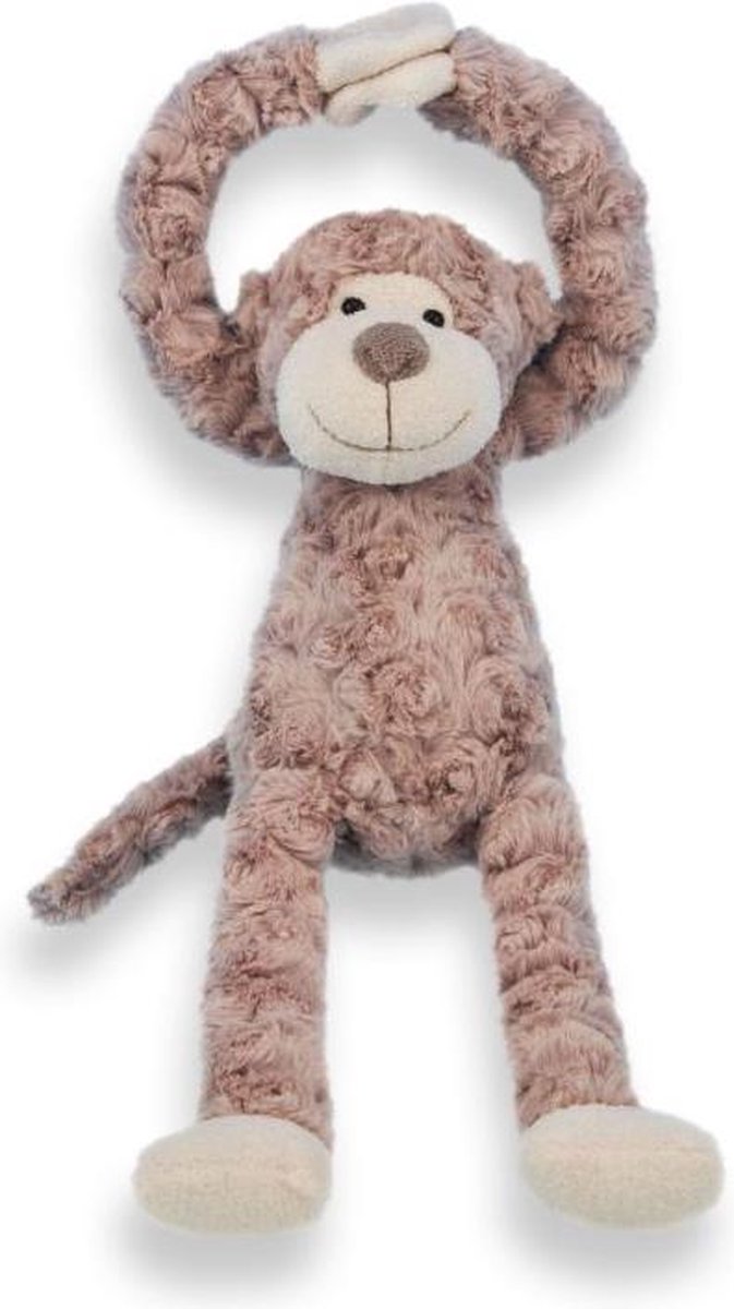 Knuffel Slingeraap - aap - BRUIN / TAUPE - Fluffy - zachte stof Baby&Kind - Funnies