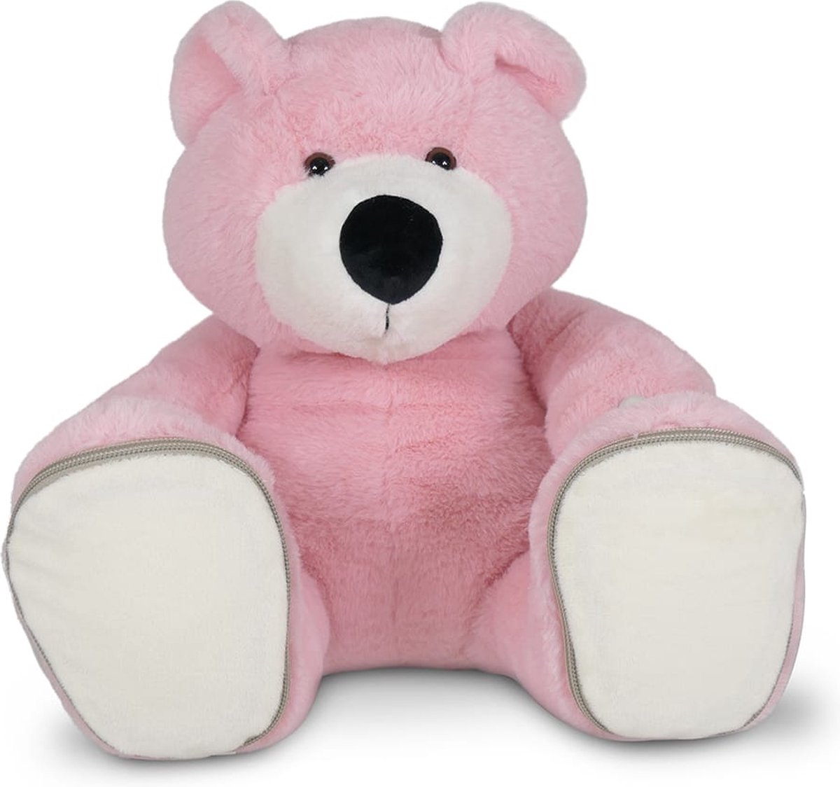 Roze beer - met afritsbare zooltjes - 45 cm