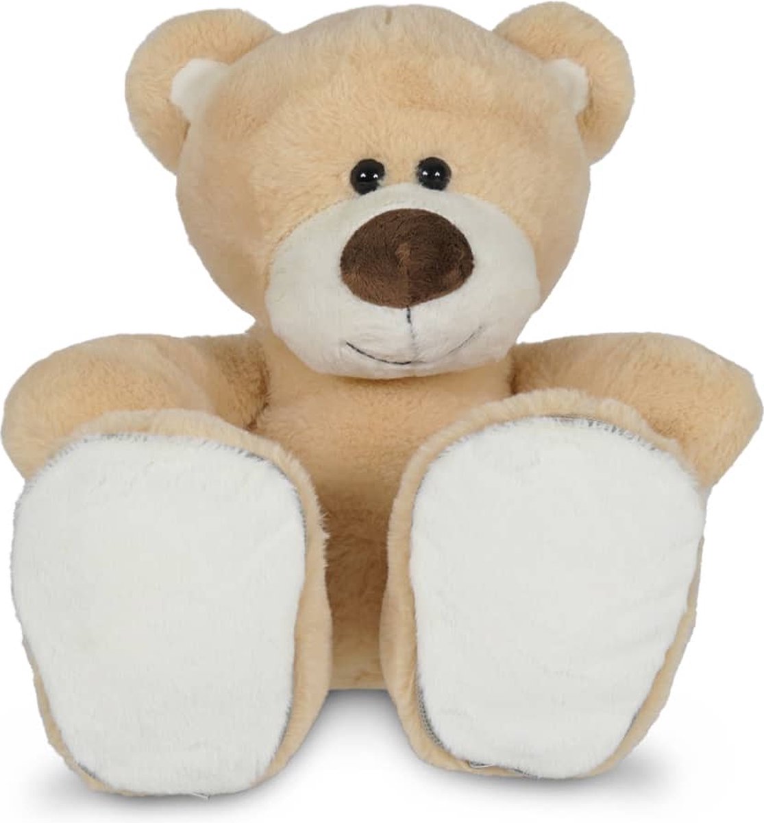 Sole Mates, Knuffel Beer Boris Lichtbruin 45cm met verwisselbare zooltjes