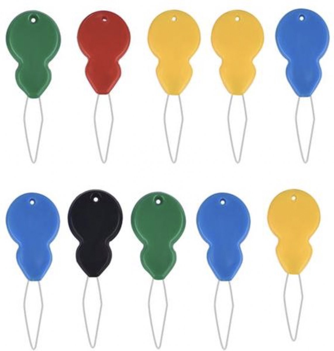 10 stuks - draadgeleider - draaddoorsteker - naalddoorsteker - naaldinrijger - draaddoorhaler - draadrijger - diverse kleuren - naald hulp tool - naaldwerk