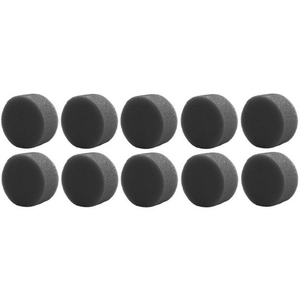 10x Grimeer sponsjes rond antraciet. - Schminksponzen