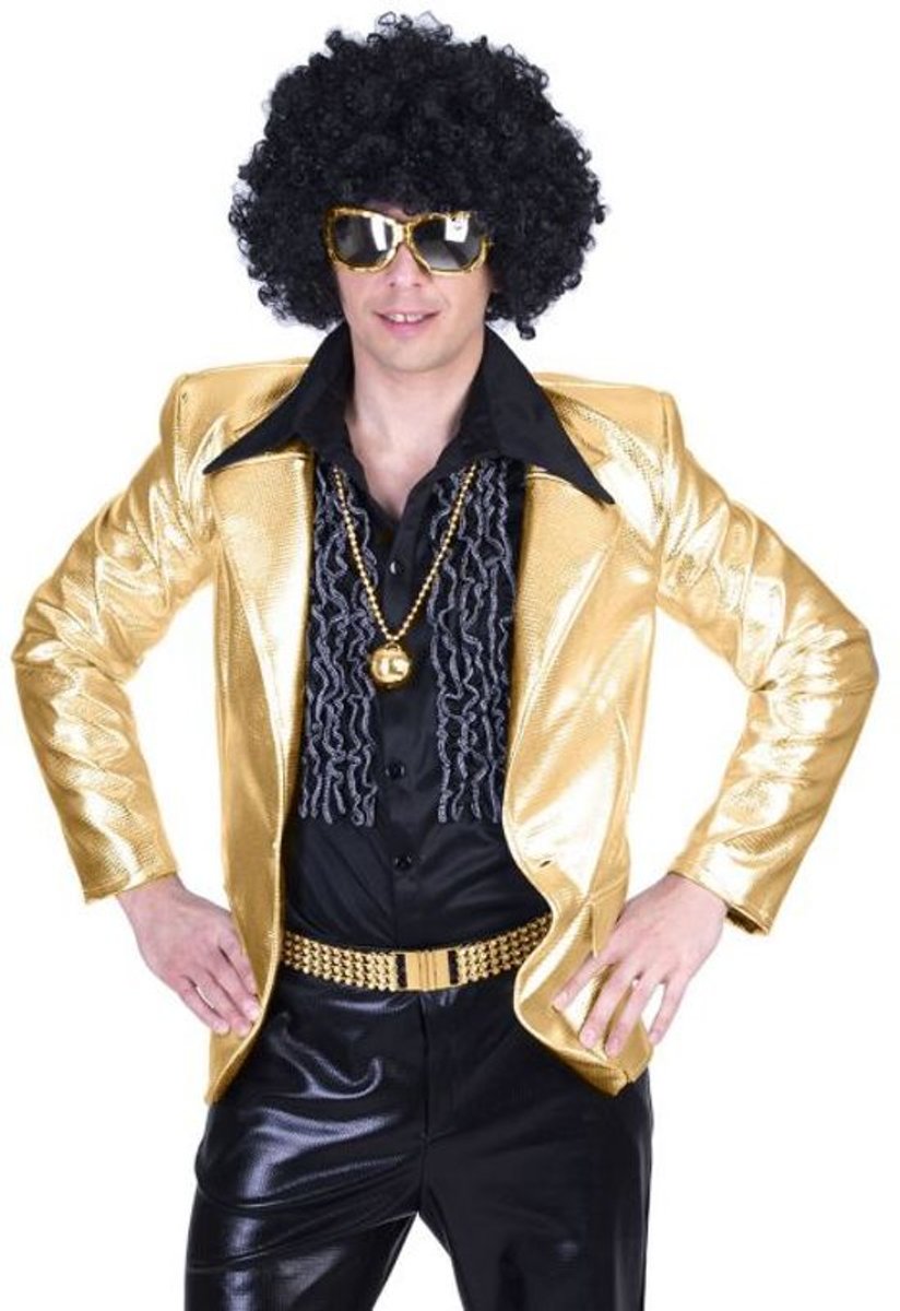 Disco Fever jas goud - Carnaval kleding mannen - Kostuum maat 56/58
