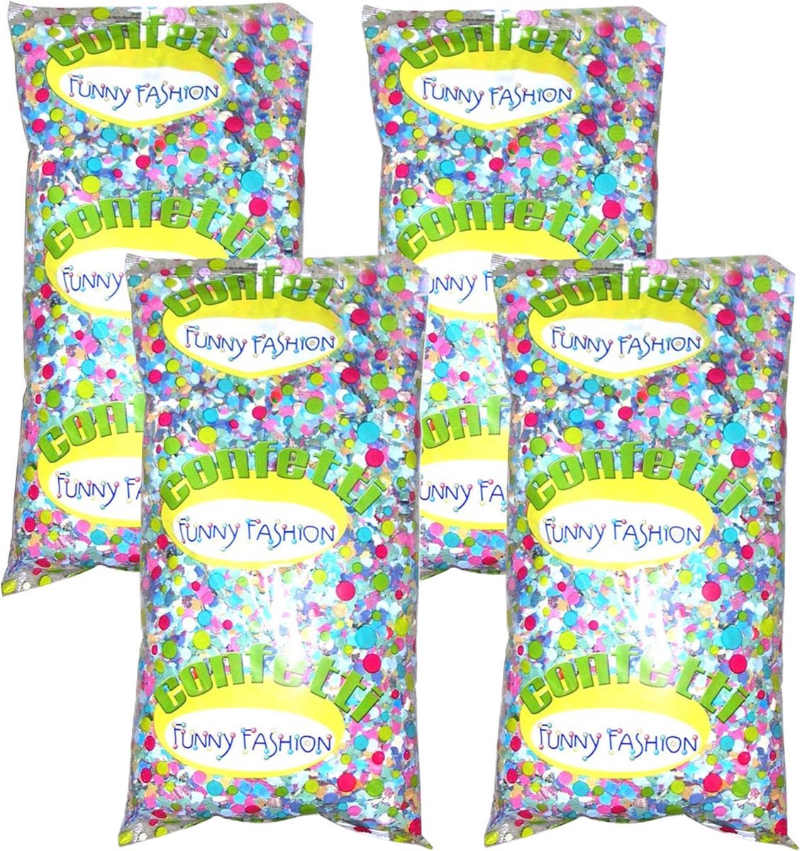     snippers van papier - 4x - multi colours mix - 500 gram zakje - feestartikelen - versieringen - carnaval