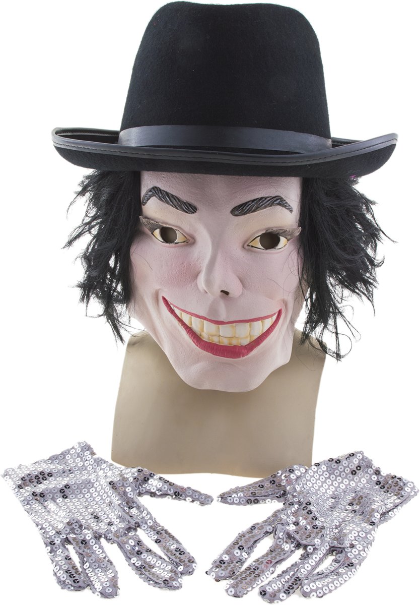 Michael Jackson set - masker, hoed en glitter handschoenen