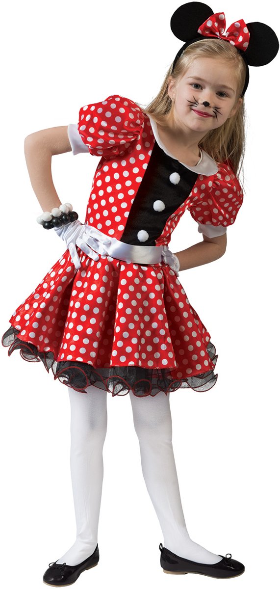 Minnie Mouse kostuum - verkleedkleding - Maat 128