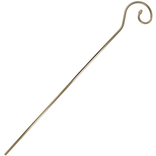 Staf van Sinterklaas - matgoud - metaal - 200 cm - 5-delig - Verkleedattributen