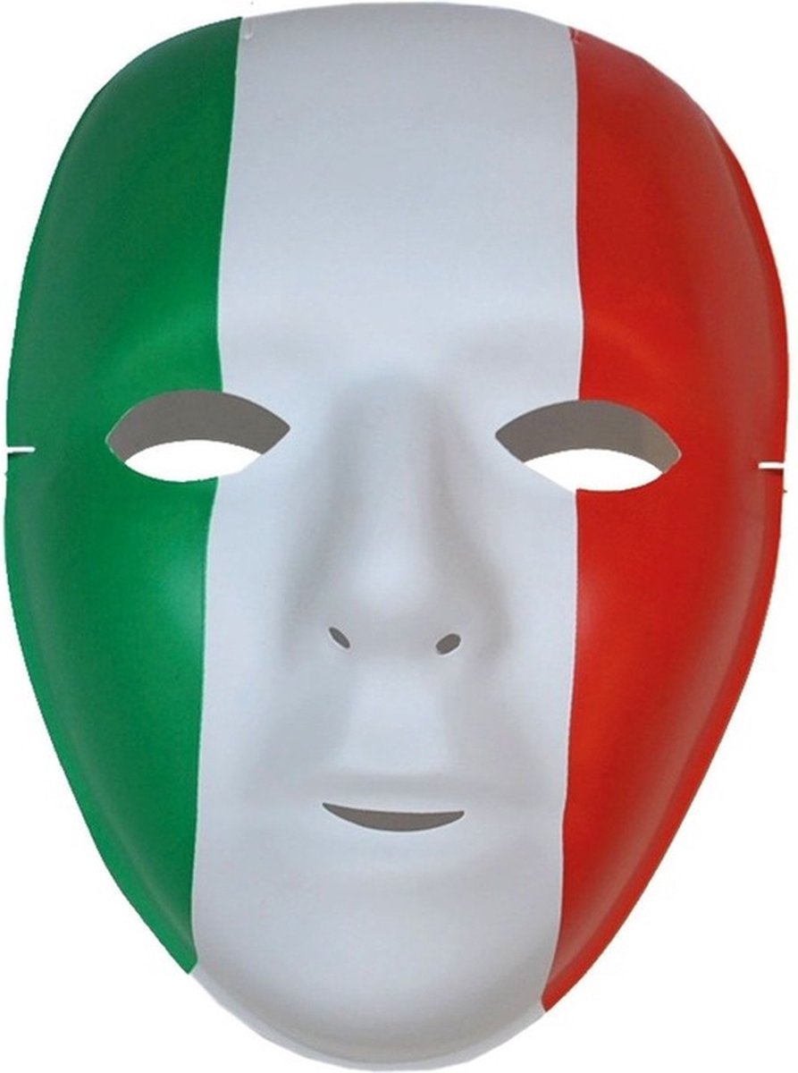 Supporters masker rood/groen/wit Italie - Italiaanse feestartikelen accessoires - landen thema