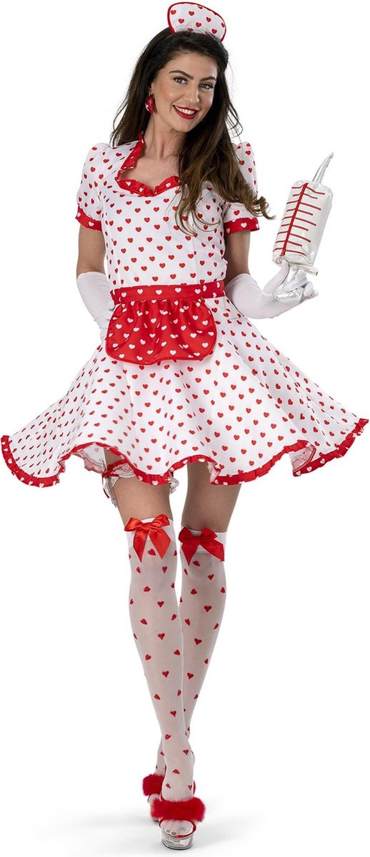 Verpleegster Outfit Hartjes Nathalie - Maat 48/50