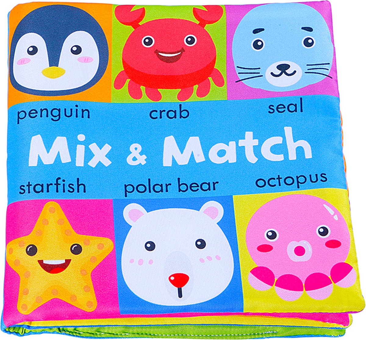 Baby speelgoed/knisperboekje /Educatief Baby Speelgoed /Zacht Baby boek /Zacht Speelgoed/Speelgoed voor baby/ face matching boek/ Mix & Match Ocean Animals