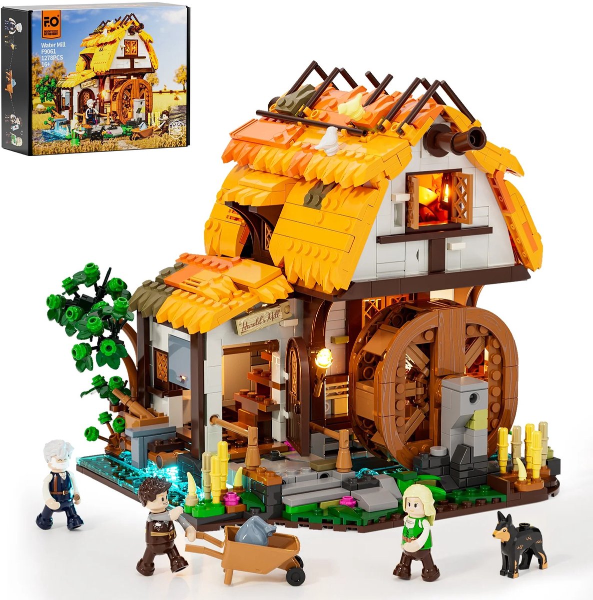 Funwhole F9061 Watermolen - Bouwsets - Bouwstenen - Bricks - Bouwstenen volwassenen