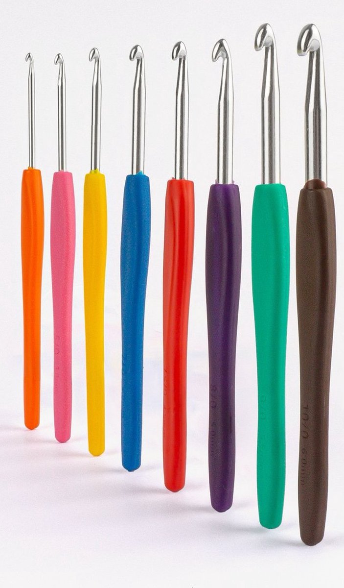 Haaknaaldenset - 9 Haaknaalden - Met Antislip-Soft Grip