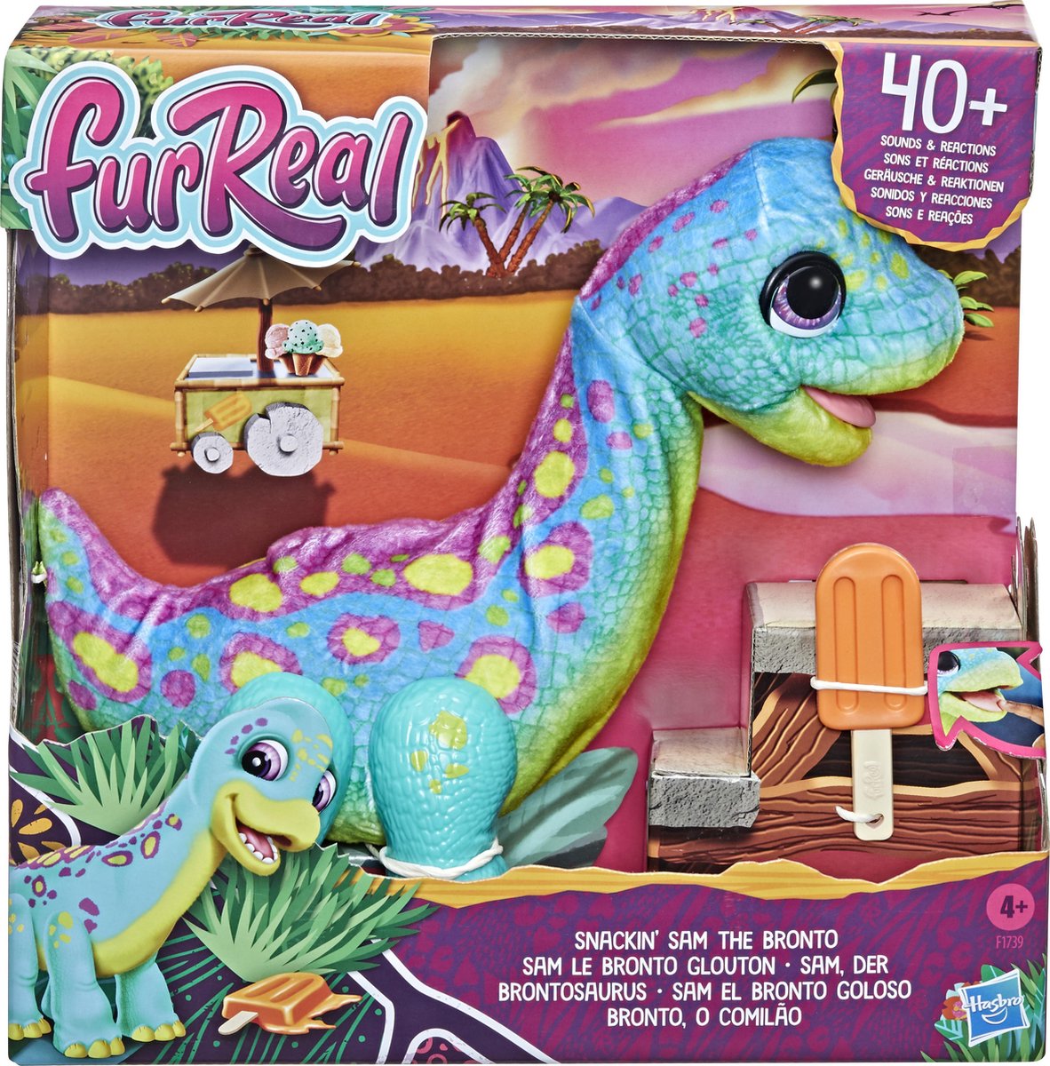 FurReal Snackende Sam de Brontosaurus -  Interactieve Knuffel