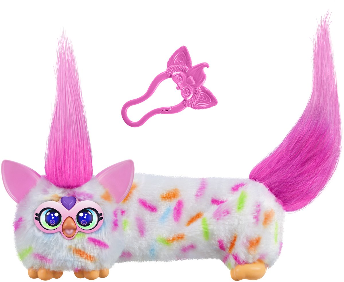Furby DJ Furblets Berry-Cup-Cake, elektronisch miniknuffeldier voor meisjes en jongens van 6+