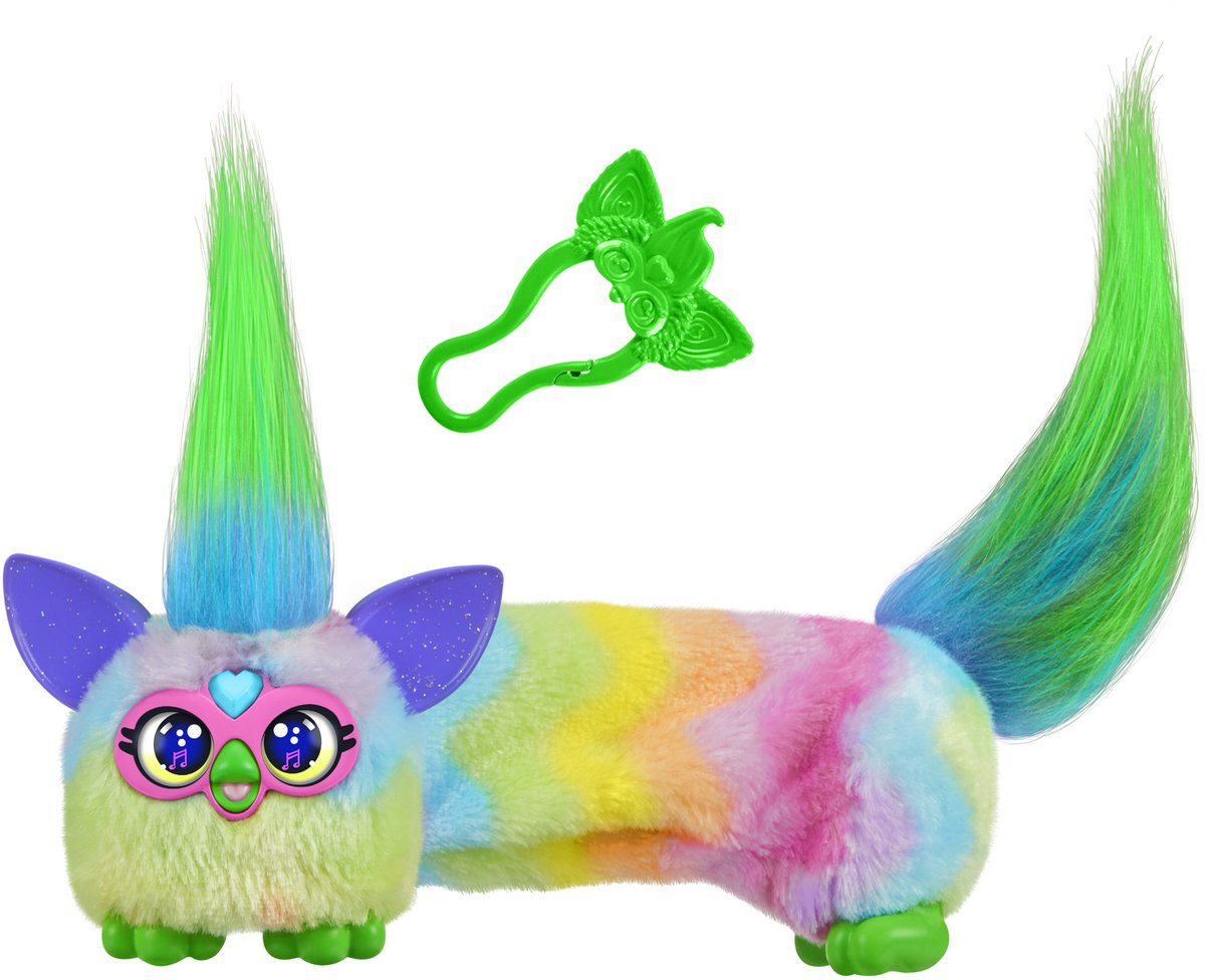 Furby DJ Furblets Can-Dee-Swirl, elektronisch miniknuffeldier voor meisjes en jongens van 6+