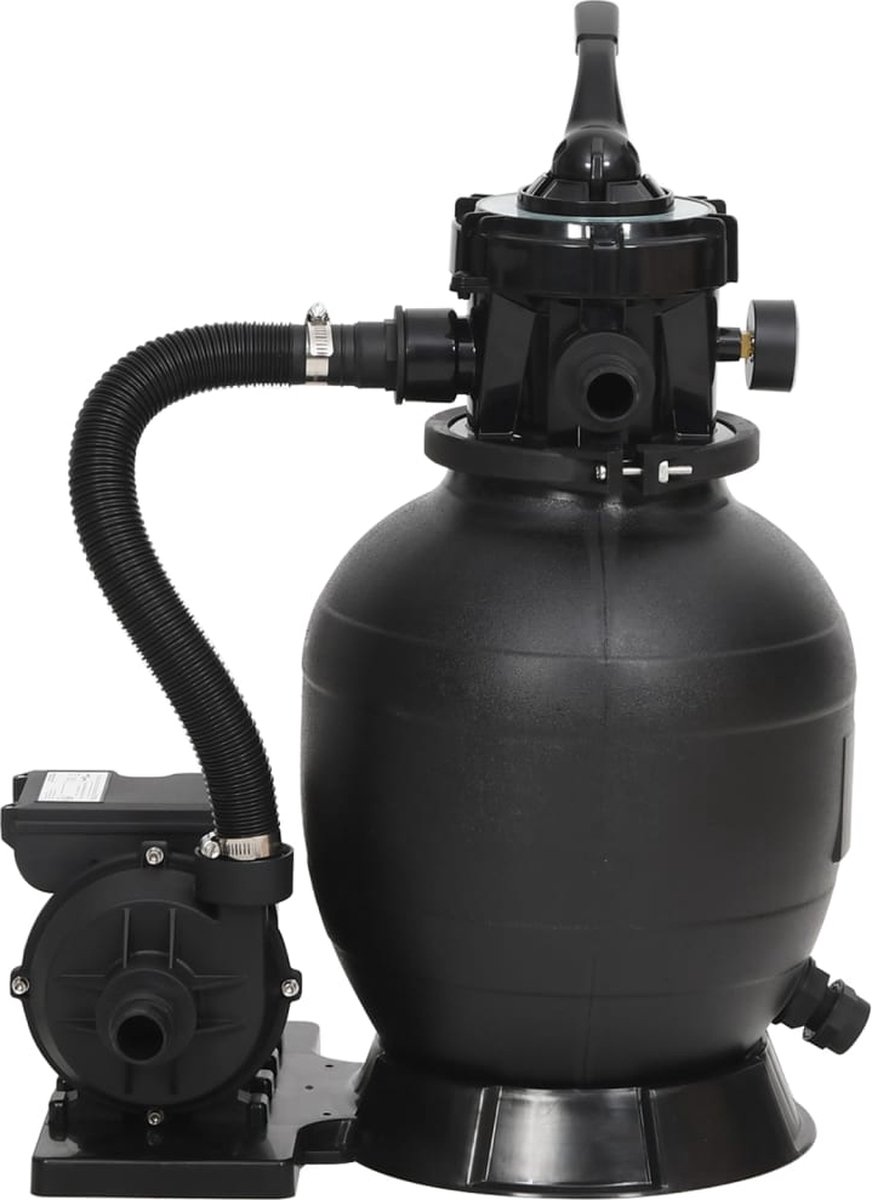 Furniture Limited - Zwembadzandfilter met 6-voudig ventiel zwart