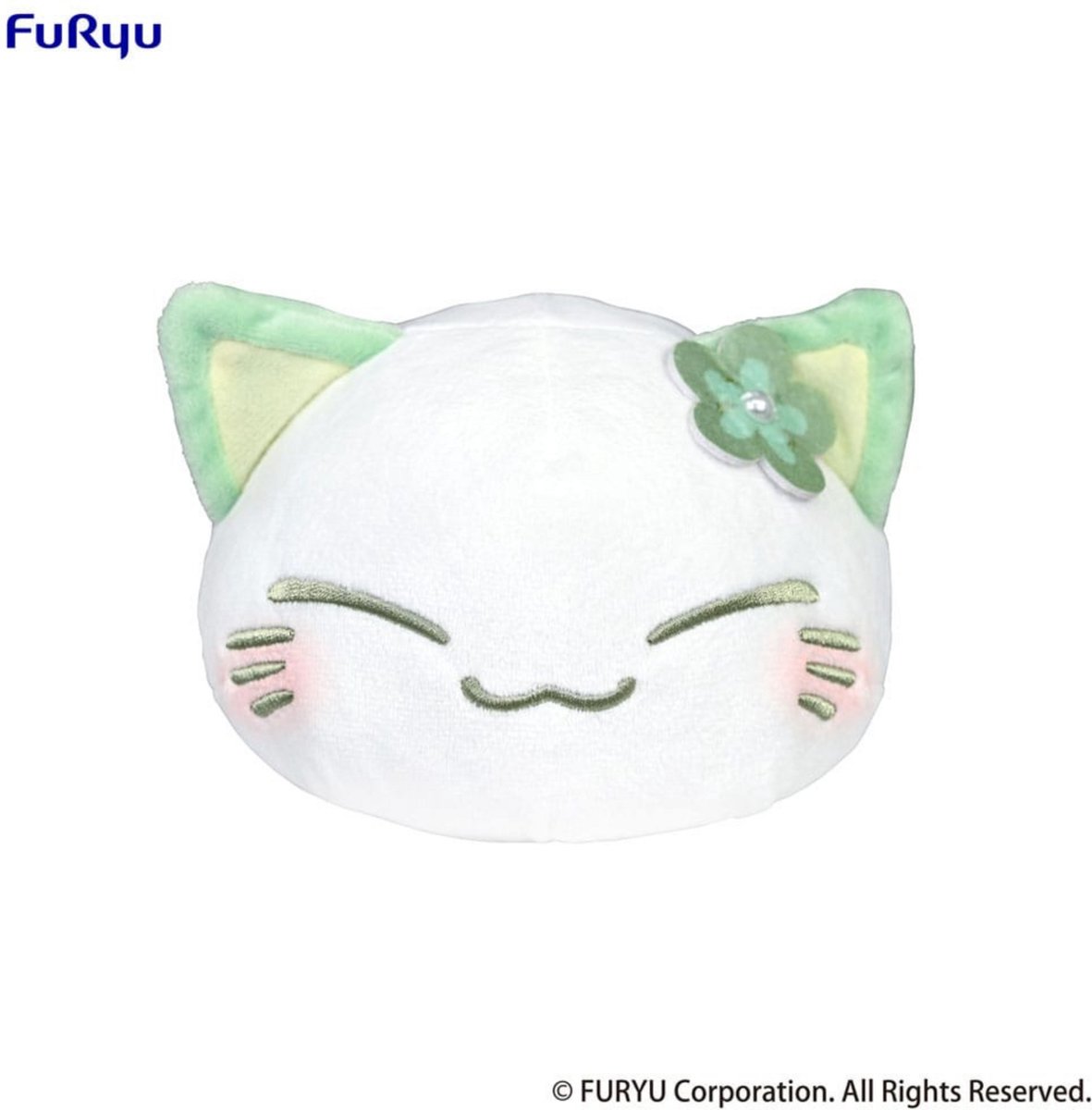 Furyu Nemuneko Cat Knuffel Figure Green 18 cm Knuffeles