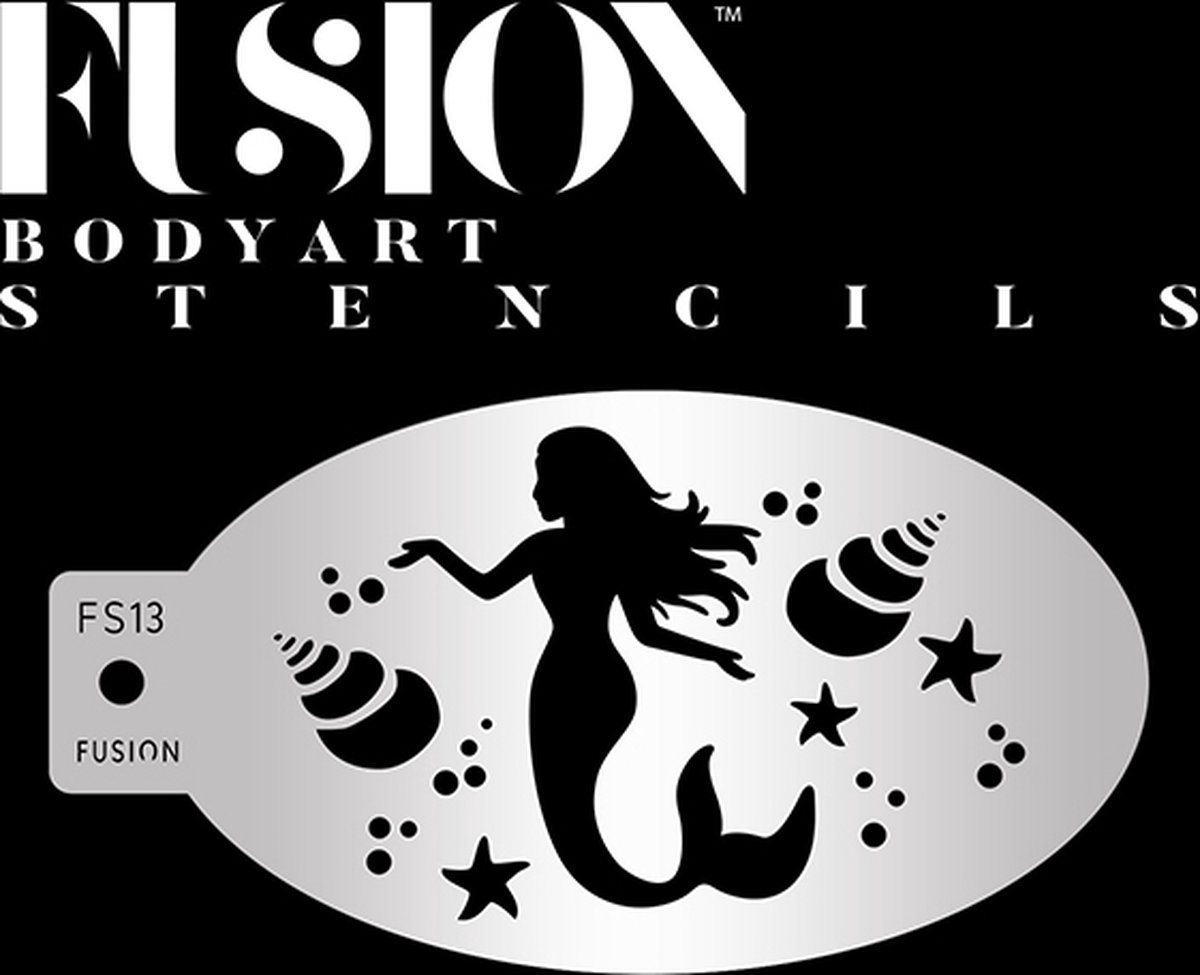 Onderwater Zeemeermin Schmink Stencil