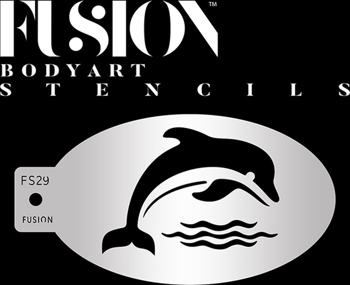 Spetterende Dolfijn Schmink Stencil