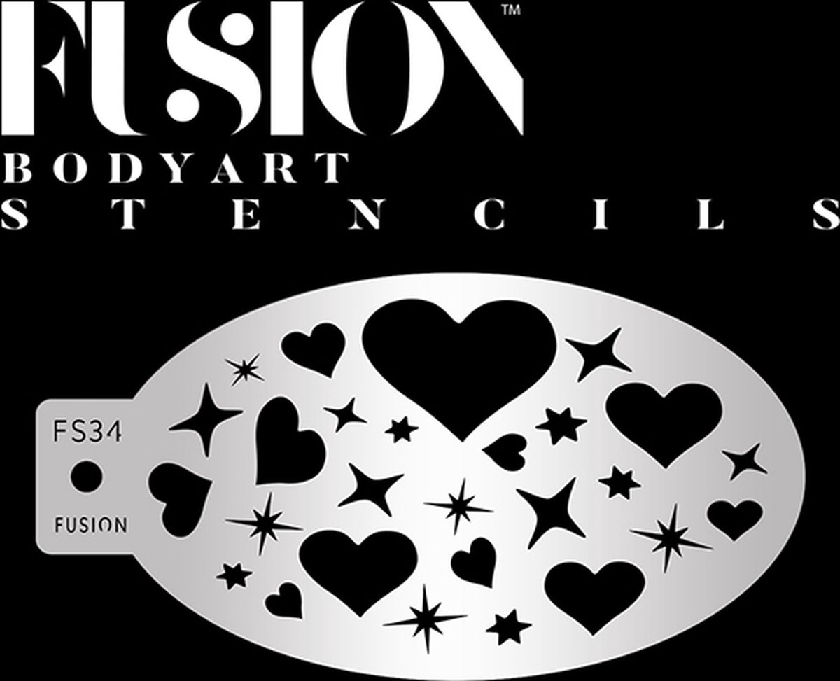 Sweet Heart Face Schmink Stencil