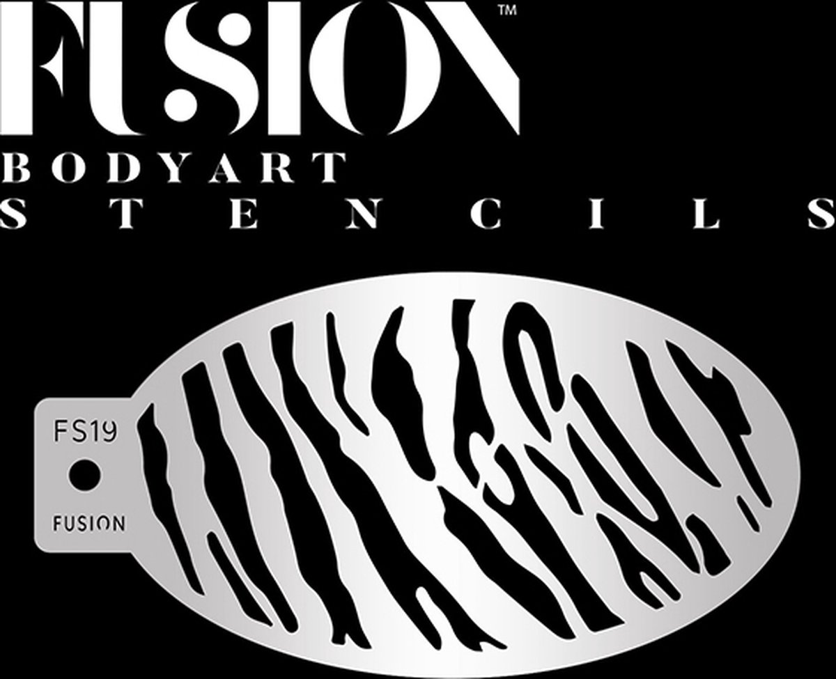 Tijgerstrepen Schmink sjabloon