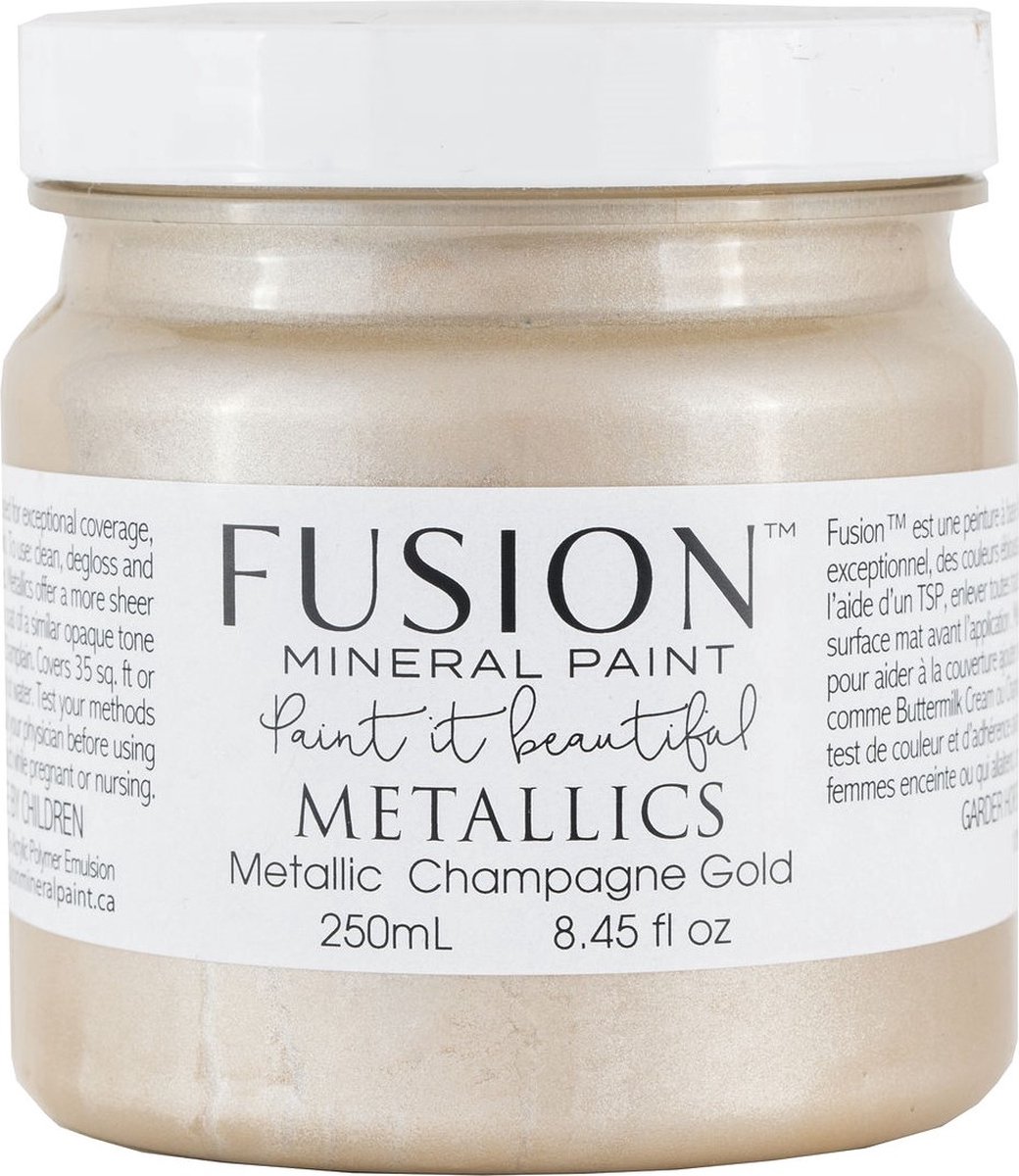 Fusion Metallic paint - Meubelverf - Acrylverf - Champagne Gold - 250 ml