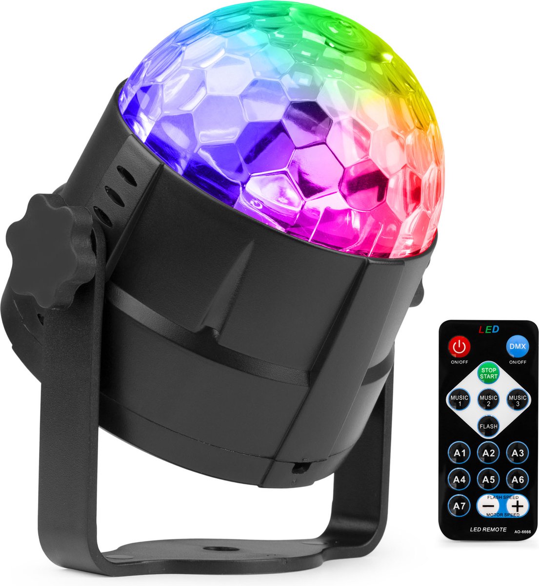 LED   met Afstandsbediening -   Tornado   - Feestverlichting voor Kinderen en Volwassenen - Muziekgestuurd - Discobal