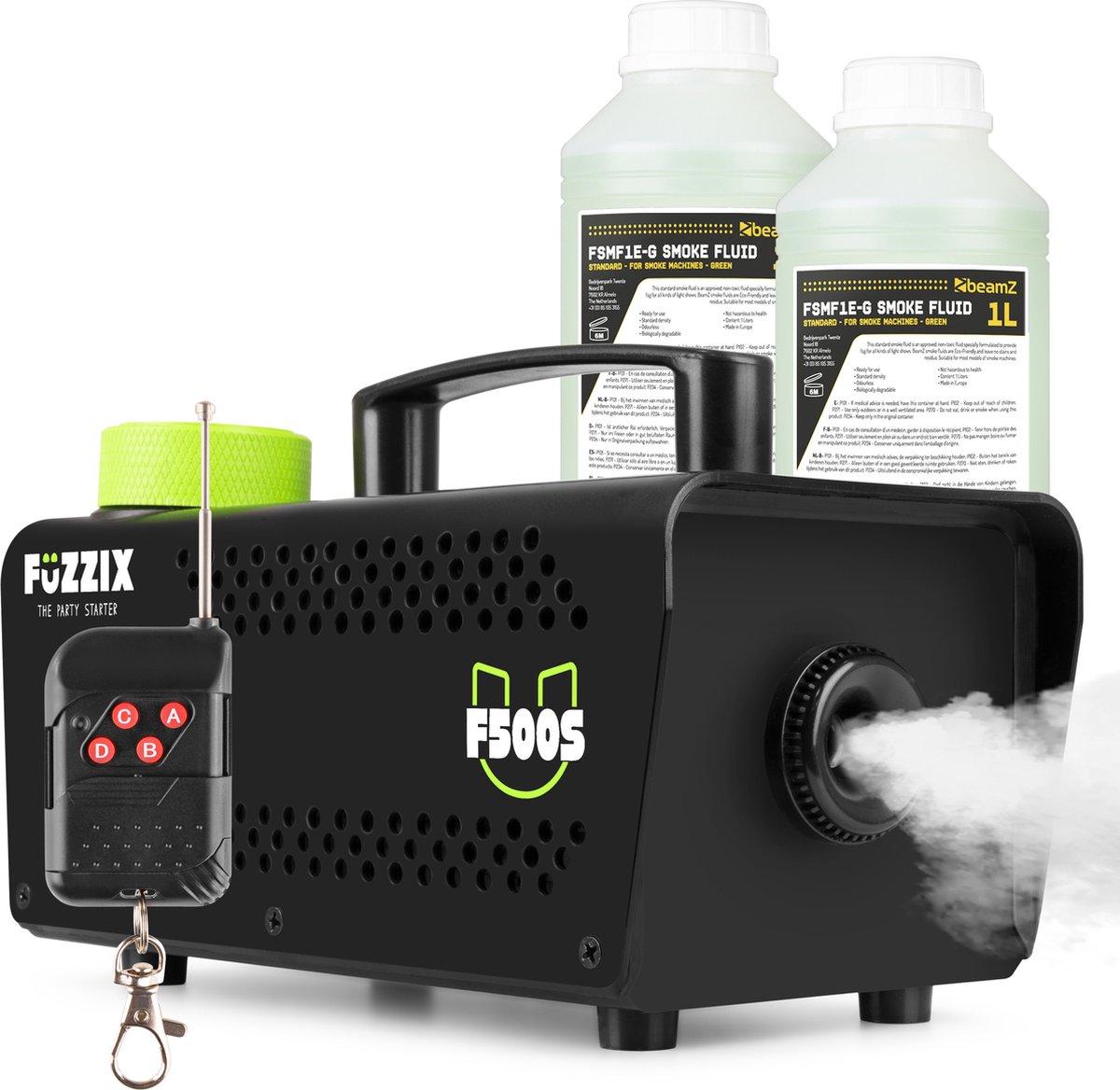 Party   -   F500S - 500 Watt - draadloze afstandsbediening - 2L vloeistof