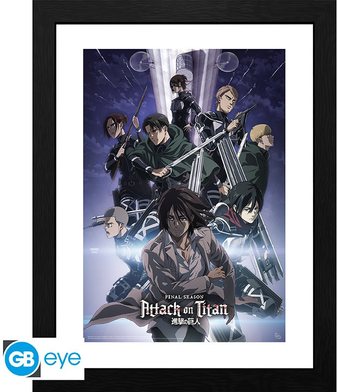 Attack on Titan Framed Print - S4 Key Art 2