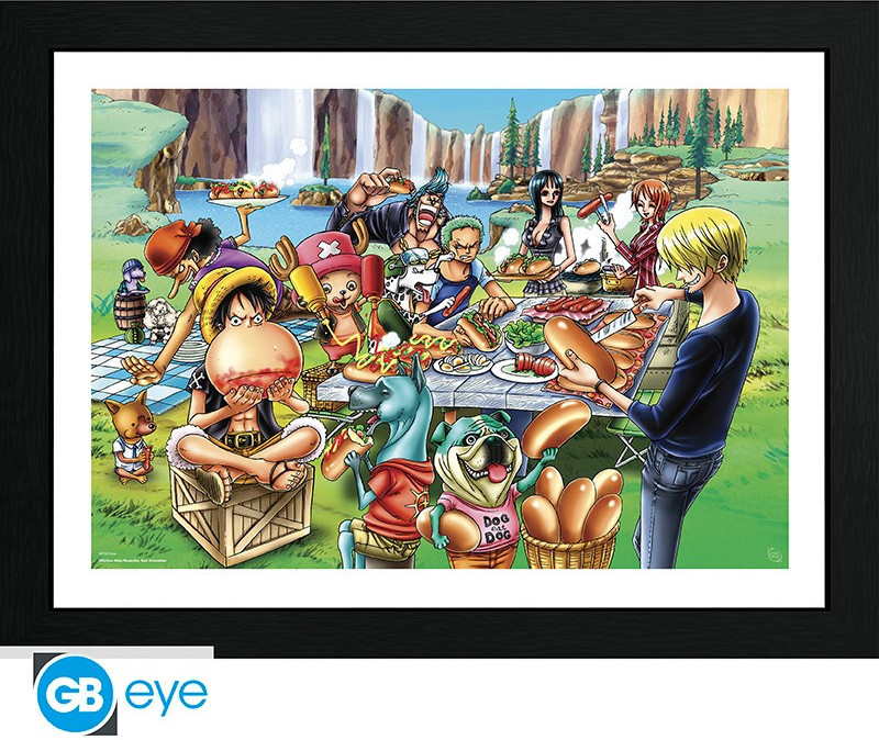 One Piece Framed Print - Hot-Dog Party (30x40cm)