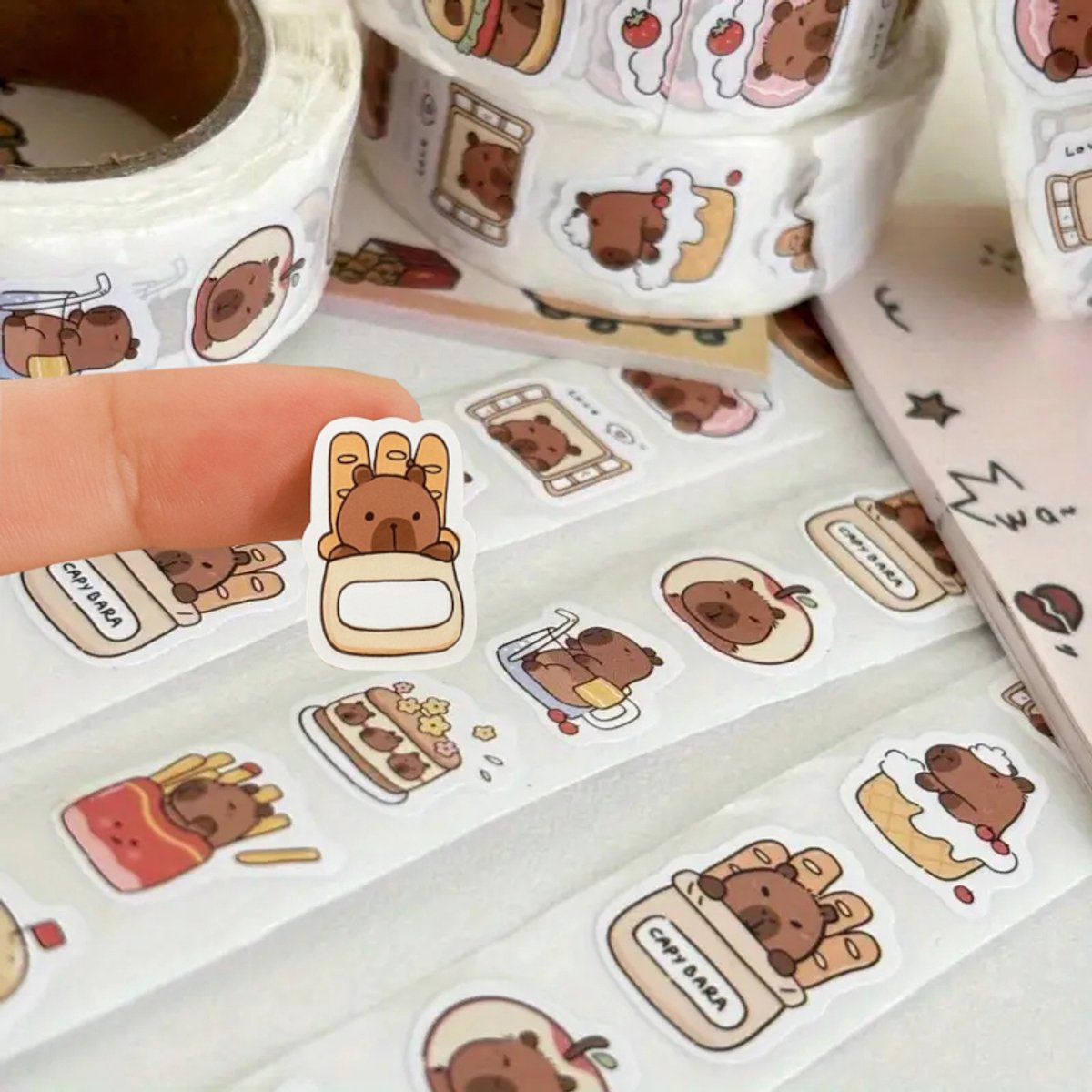 GEAR 3000® capybara stickers - capibara spullen - 1000 stuks
