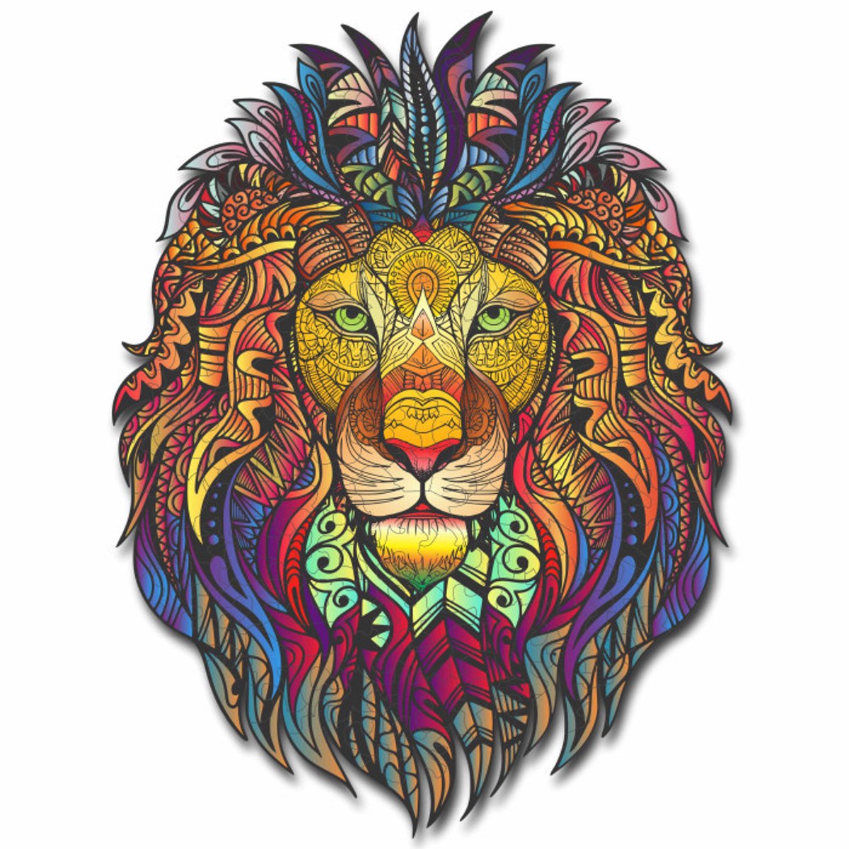 GIFT OF WOODS Houten Legpuzzel LEEUW