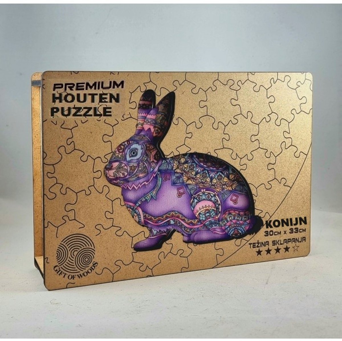 Houten Legpuzzel GIFT OF WOODS - KONIJN