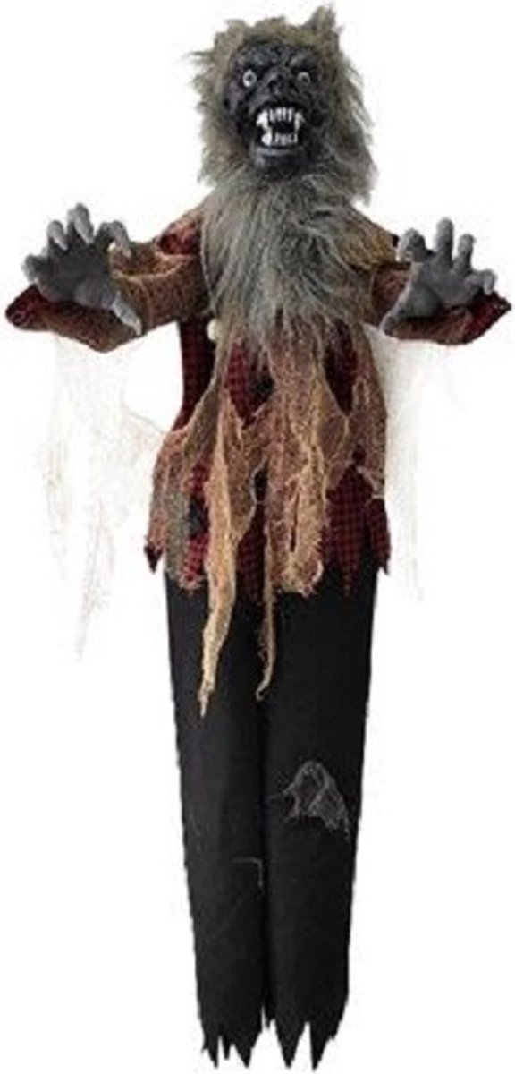 Geanimeerde hangende wolf (120cm) - Halloween -