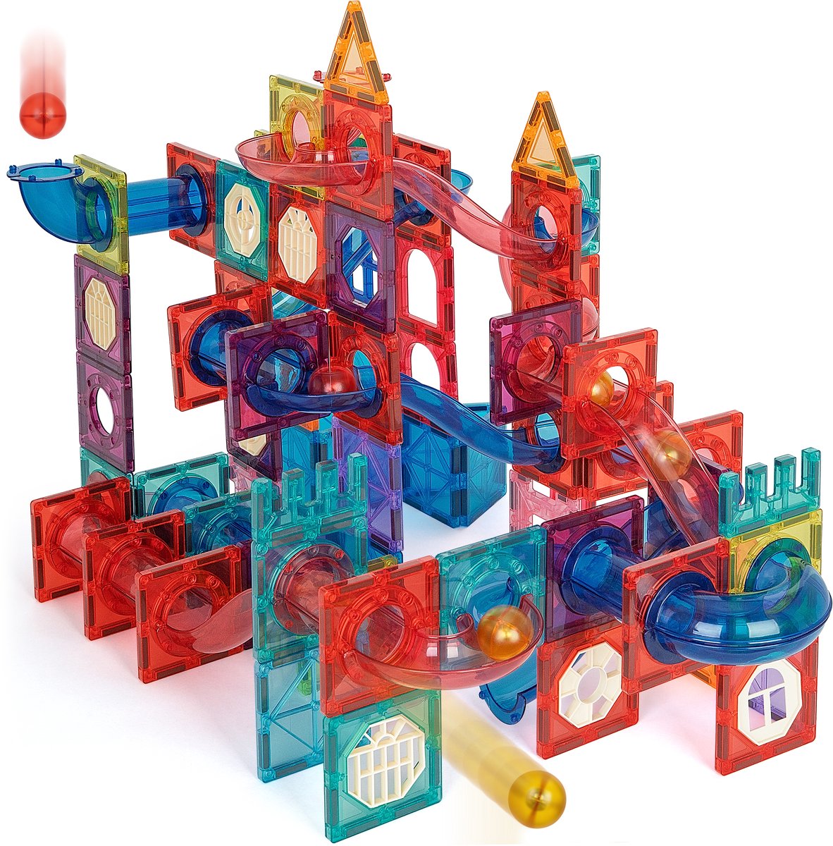 GILA Magnetische Knikkerbaan 136 delig - Educatief Speelgoed - Interactieve Knikkerbaan