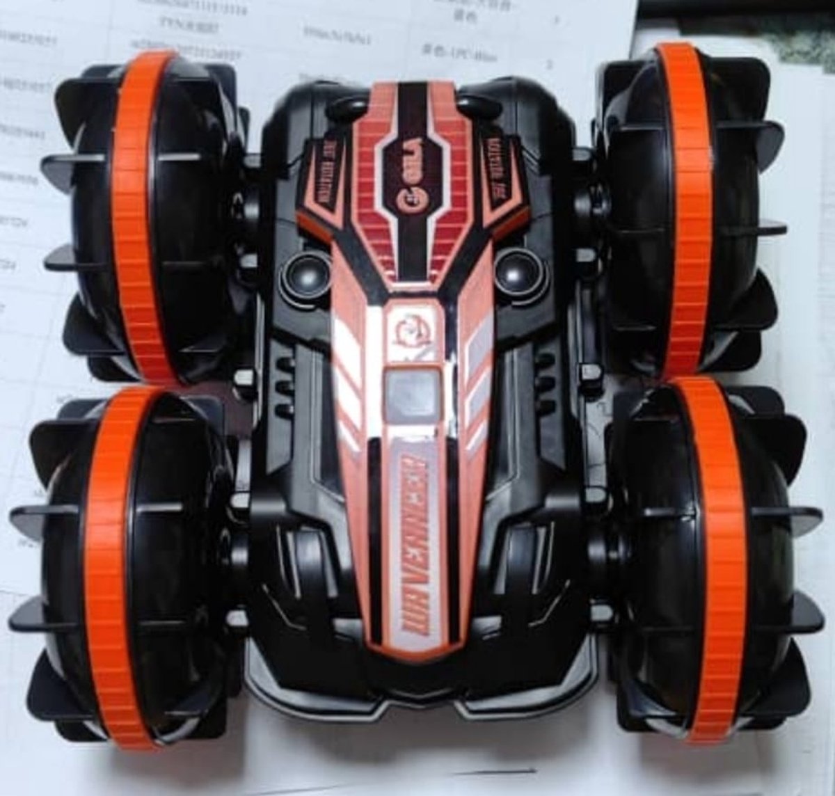 GILA WaveRacer – Amfibische RC Stuntauto – Bestuurbare Auto voor Land & Water – 360° Rotatie – Hand- & Afstandsbediening