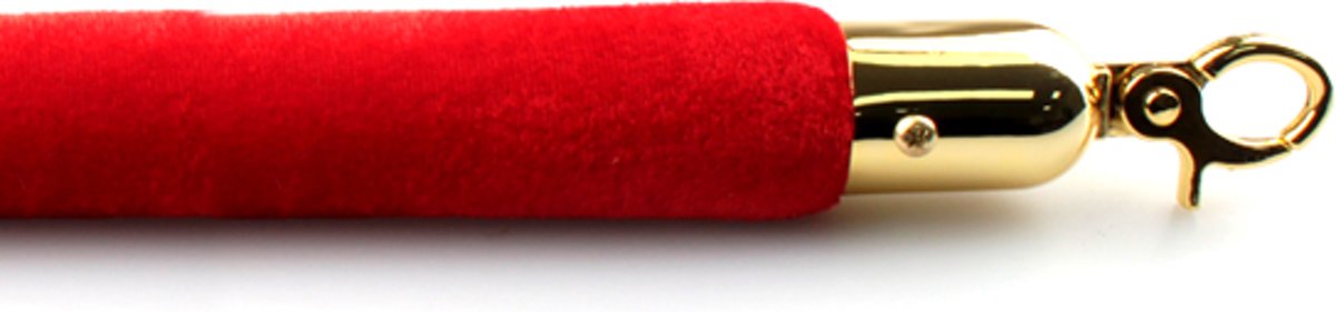 Velours koord rood met messing sluiting