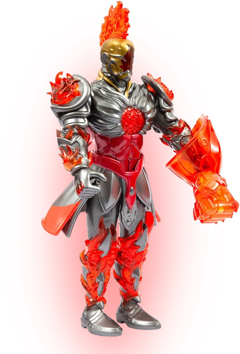 Geleed beeldje - GORMITI - Gormiti met vuurmodelwapen - 27 cm - vanaf 4 jaar oud - GRV063