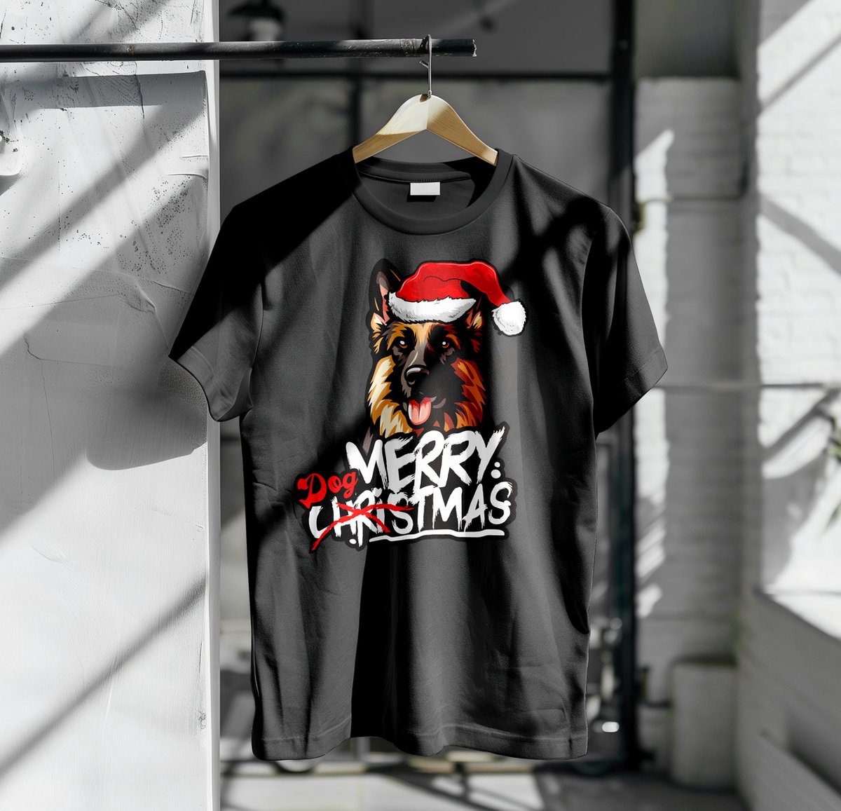 Kerst Transfer - Strijktransfer - Happy Dogmas - Dog - Hond - Kersthoodie