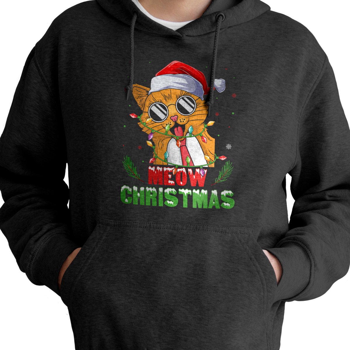 Kerst Transfer - Strijktransfer - Meowie Christmas - Kersthoodie